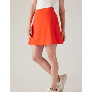 New Athleta 6 Brooklyn Heights High Rise Skort Size 6 Larkspur Red (Orange)